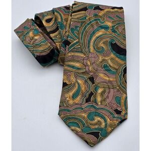 JT Beckett Silk Tie Mens Geometric Pattern Designer Dress Neckwear USA 59x3.75‎